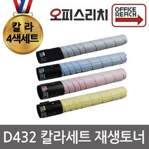 칼라4색세트 신도리코 D432 재생토너(고품질) D431