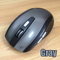 게이밍마우스 게임용 컴퓨터 24GHz 무선 마우스 조정 가능한 DPI 게임 6 버튼 광학 컴퓨터 노트북 PC 액세, 02 Wireless Gray, 한개옵션1