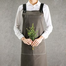 하나유니폼 스타일리쉬 배색형 앞치마, 데님(A-532)