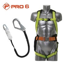 빵빵야 PRO6 산업용 전체식 안전벨트 엘라죔줄 23호 4컬러 산업용안전벨트, 적훅-검정