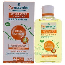 Puressentiel Muscles and Joints Relaxing Arnica and Massage Oil 100 천연 원산지 비건 프랑스산 윈터그린 99.2g (3.5
