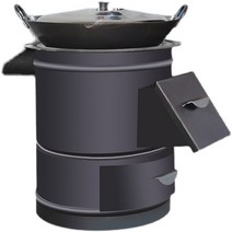 농촌 캠핑 소각로 화목 난로 쓰레기 소각 무연 장작, K