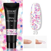 자석젤네일 로잘린 폴리 UV 네일 익스텐션 젤 아트 디자인 용품 전문가 용 세미 퍼머넌트 Varnishe Builder Nails Glue15ML, RE09-23