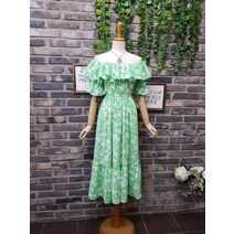 퐁당 / 상큼 플라워 오프숄더 원피스