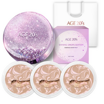 에이지투웨니스 샤이닝드롭 팩트 에디션 케이스 + 리필 12.5g x 3p + 쇼핑백 세트, 1세트, 13호(핑크라떼)