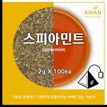 안산팜 허브 생잎 애플민트 스피아민트 페파민트 데코 모히토 겸용, 1박스, 스피아민트100g