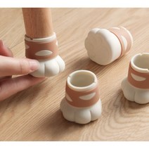 js식탁 의자발커버 의자다리커버 소음 긁힘 방지 바닥보호 실리콘, 고양이발1set 4개