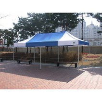 2.4mx4.8m 운동회 행사용 체육대회 접이식 행사용 카라반캐노피 천막 골조지붕 기본형, 스틸일반, 백청