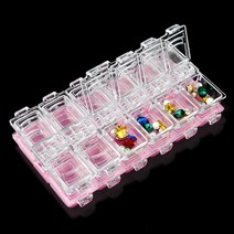 12칸 컬러 파츠케이스 네일케이스, 클리어