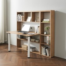 메이드편수책상+400책장세트, 워시