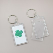 민샵 아크릴 액자 자동차 열쇠고리 직사각형 사진넣기, 상세페이지 참조, 1개