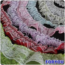 ForU8 이중치마 레이스 20mm 만들기재료 2개 만들기수업 어린이집만들기 유치원만들기, 미색