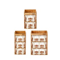 복스마켓 +[복스마켓]+_ 용기 후추케이스 양념보관용기 소스함 겨자소스용기 휴대용양념통, option__ 우드 양념통 4P 6P 9P 양념케이스, option__ 9P