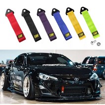 자동차 OMP 견인스트랩 견인고리 견인후크 악세사리, 블랙