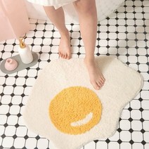 계란후라이 발매트 귀여운 에그 러그 욕실 주방발매트 원룸 오피스텔꾸미기, 블루마블, 반지머그