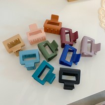 무광 매트 미니 사각 헤어 집게핀 10color
