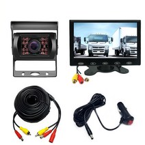 JENUS 후방카메라+7인치모니터 12V~24v 풀세트 트럭버스중장비 지게차 자동차모니터 후방카메라, 20미터