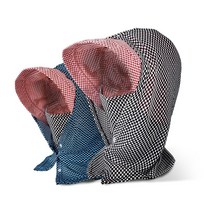 해강 체크 후드형 햇빛가리개 파크 골프 햇빛가리개, 블랙