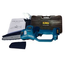 킹 8인치 충전체인톱 전기톱 마끼다타입 한손 소형체인톱 몸체 실내 실외 목공 나무자르기 목재 벌목, 미니 체인톱