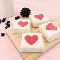 [다감떡] 우유 하트 백설기 (100g x8개입), 단품