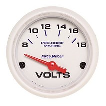 AutoMeter 200756 Gauge Voltmeter (Marine White 2 1/16