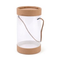 원형 8x13cm 브라운 수제청 포장박스 유리병 머그컵 캔들 선물상자 디퓨저