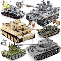 huiqibao 군사 독일 킹 타이거 탱크 모델 빌딩 블록 w, CHINA, 812PCS 상자 없음