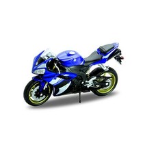 웰리 다이 캐스트 오토바이 블루 야마하 2008 YZFR1 1:18 스케일BGSL