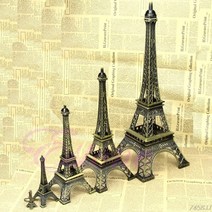 인테리어소품 엔틱골동품 홈데코장식 미니어처청동 톤 파리 eiffel tower 입상 3, 15cm