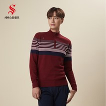 세바스찬골프 남성 가슴 스트라이프 장식 니트 K751