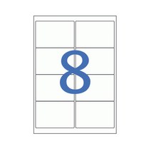 A4 폼텍 규격 스티커라벨지 8칸(2x4) 포스트라벨 주소스티커 라벨 전지 우편 물류관리 바코드라벨 봉투주소 라벨지 post label 100매