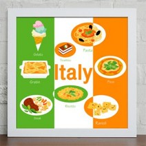 아트박스/꾸밈 cw067-세계의특별한밥상_이탈리아_인테리어액자, 화이트