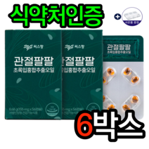 관절 팔팔 씨스팡 관절영양제 효능 씨스팜 뉴질랜드초록홍합 오일 발목 손목 무릎 팔꿈치 연골에좋은영양제, 6박스