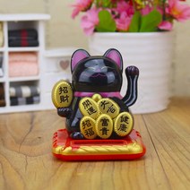 중국어 럭키 웰스 흔들며 고양이 골드 손 홈 장식 환영 조각 동상 자동차, 06 Chinese black_01 S