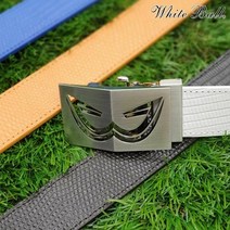 [KT알파쇼핑]화이트볼 백금 소가죽 남성골프벨트 엣지 Edge, 리젠P/블루(리자드)_W7157AB