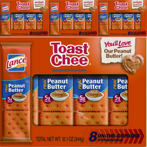 랜스 토스트 치 샌드위치 크래커 피넛 버터, 43g, 32개입