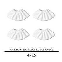 핸디형 스팀청소기 고압스팀청소기 Karcher EasyFix SC2 SC3 SC4 SC5 스팀 걸레 패드 청소 패드 천 커버 스팀 바닥 청소 클리너 예비 액세서리 부품, 4개 2