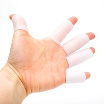 실리콘 손가락 골무 오픈형 5p/핑거코트 고무골무 손가락링 보호, 단품