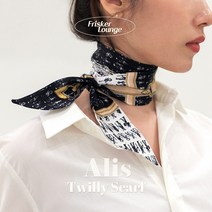프리스커즈 여성 알리스 실크 트윌리 스카프