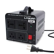 LVYUAN(료엔) 업 트랜스 다운 트랜스 1000W 해외 국내 양용형 변압기 전세계 대응 강압·승압 VTJP-1000VA