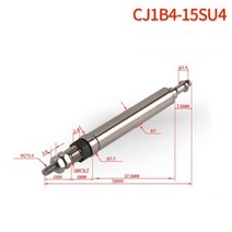 유압실린더 공압실린더 SMC 타입 CJ1B 단동 스프링 리턴 미니 실린더 CJ1B4-5/10/15/20 -SU4 직접 4mm 튜브, 03 CJ1B4-15SU4