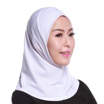여성 솔리드 스카프 히잡 이슬람 목 커버 보닛 전체 내부 모자 레이디 모자를 쓰고 있죠 뼈