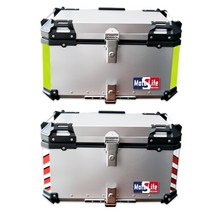 스쿠존 알루미늄 탑박스 35L 45L 55L 65L 85L 오토바이 탑박스 대용량 배달대행 배달통 배달가방 피자가방, 실버