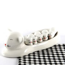 도자기 고양이수저받침 숟가락받침대 커트러리받침 5p
