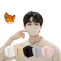 숨그림 무직타이거 KF94 새부리형 2D 마스크, 1개입, 50개, 핑크