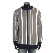 바보사랑 니트 컬러 버티컬 라인 라운드 티셔츠 MZ845.쿠비코