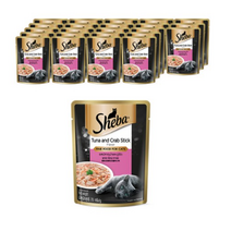 쉬바 고양이 주식 파우치 참치와 게살, 24개, 6세트