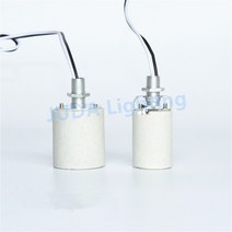 전등 소켓 E14 E27 세라믹 램프 홀더 샹들리에 에디슨 빈티지 전구 튜브 액세서리, WHITE_e27