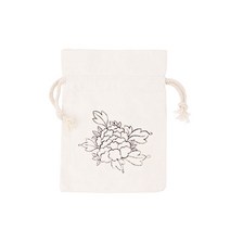 바이오피스 복주머니 만들기 키트 세트 패브릭 전통 무늬 파우치 꾸미기 재료 무지 행운 복조리 체험 단체 행사 그리기, 모란 복주머니