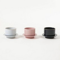 국산 도자기 옳음 다기잔&다기받침 7color, 블랙, 1.옳음 다기잔